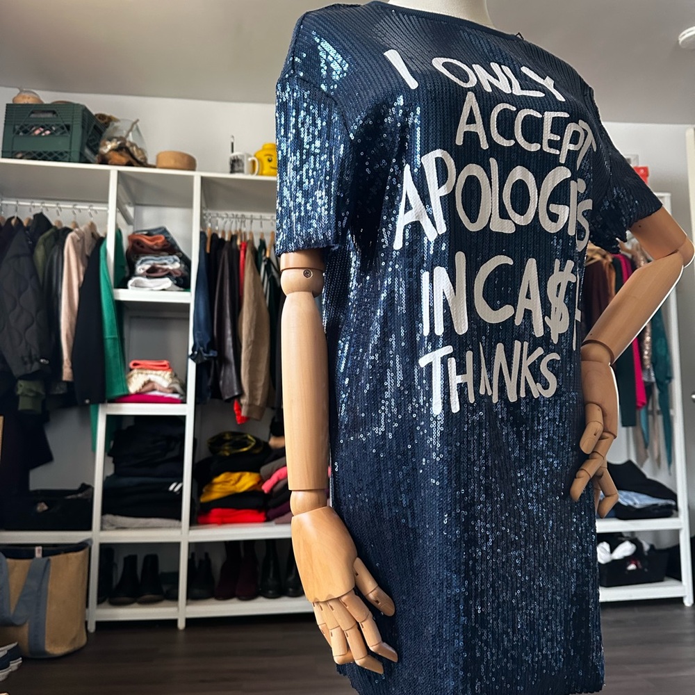 Zara Blue Sequin Mini Dress
